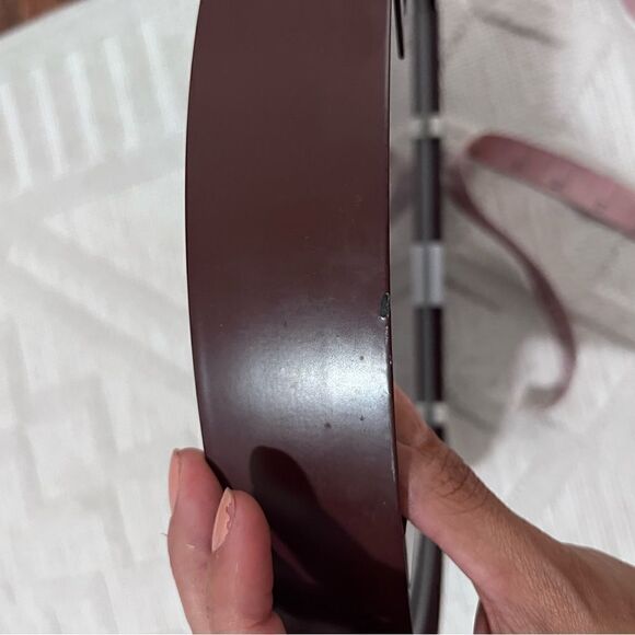 Maroon Wall Mirror with Shelf Pocket - Picture 7 of 7